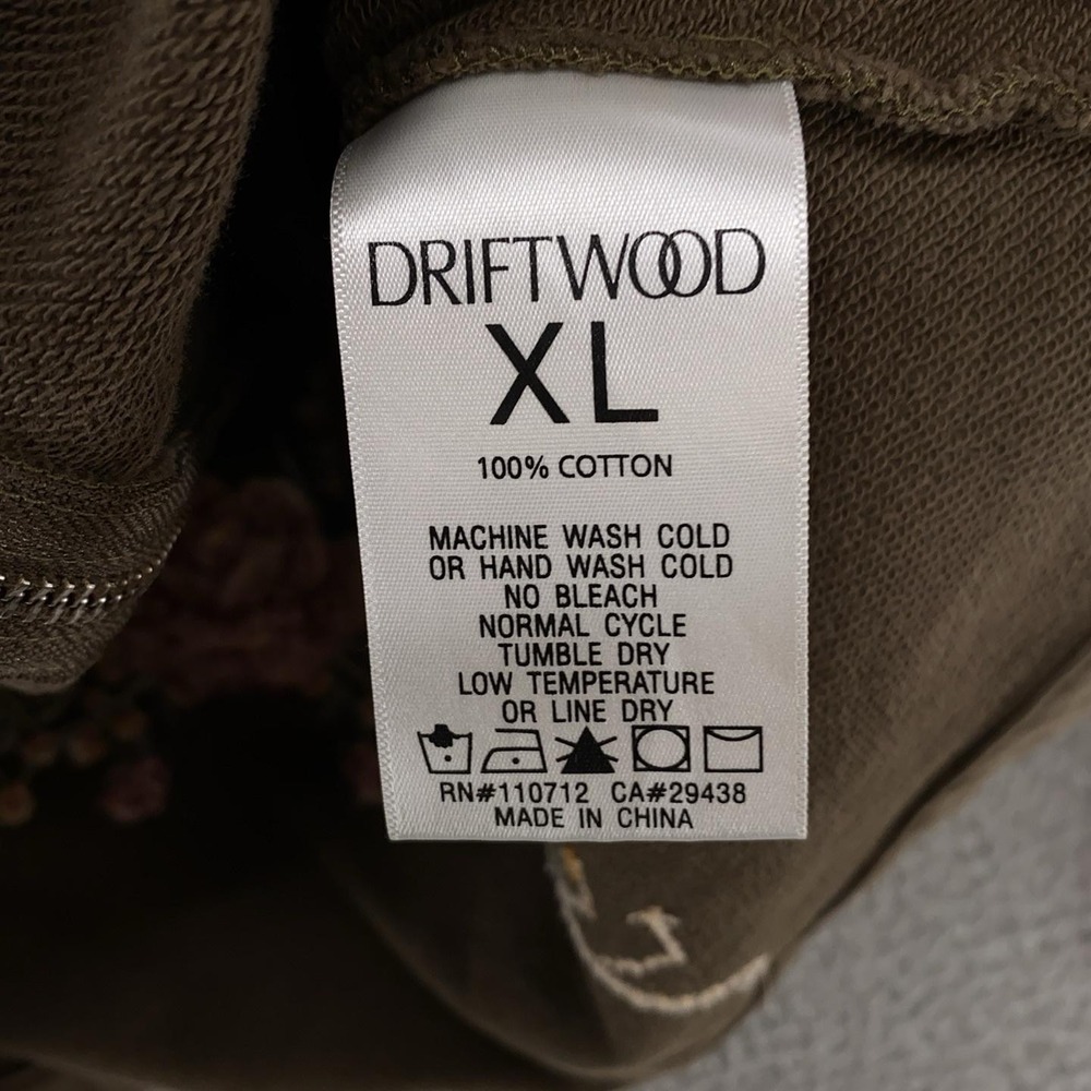 Driftwood Lara Jacket Womens XL Brown Embroidered Floral Military Boho Utility - Picture 7 of 14